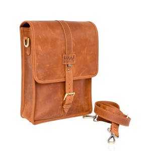 Unisex Leather Sling Bag | Ikal Crossbody & Laptop Bag