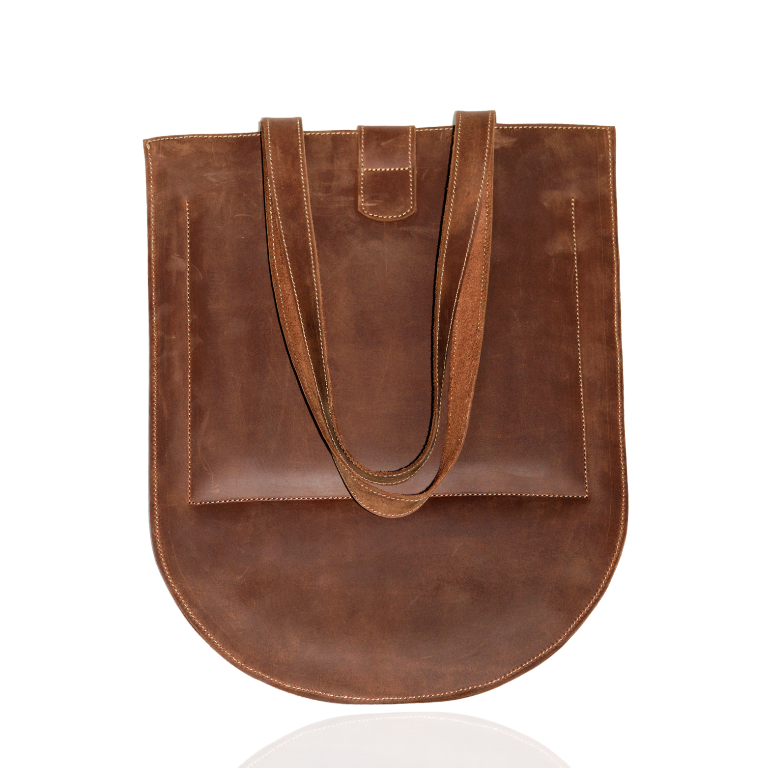 Half Moon Tote Bag – Dark Tan