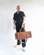 Luxury Leather Travel Bag – Handmade Ber Duffel for Men & Women