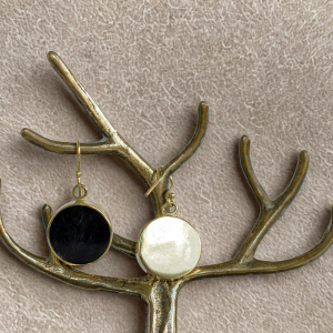 Duo Tone Circle Earrings