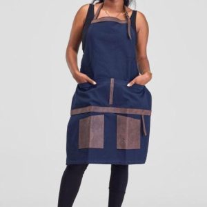 Ejutan Canvas Apron - Navy Blue