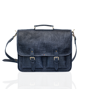 Wafula Briefcase - Blue Elephant Print