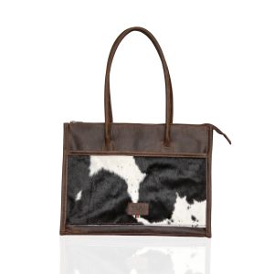 Wafula Large Handbag - Brown with Hairon