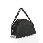 Leather Half Moon Bag with Hairon Leather Style and Kitenge Strap - Perfect Corporate Gift Idea