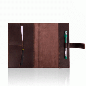 Katya Organizer with Hair-on (Mocca) Slim Leather Card Holder