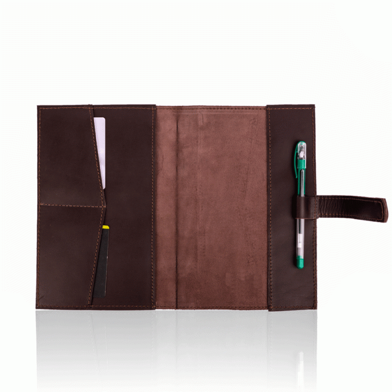 Katya Organizer With Hair-On (Mocca) Slim Leather Card Holder