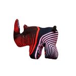 Handmade Rhino Figurine – African Leather & Craft Décor by Wazawazi