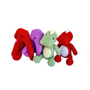 Handmade Yarn Dino Toy Dolls – Crochet Dinosaur Plush by Wazawazi