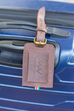 Leather Luggage Tag – Handmade Travel Accessory by Wazawazi