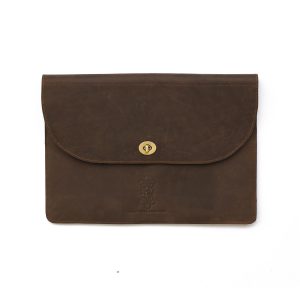 Leather Laptop Sleeve – Handmade Inga Folio Case with Extra Storage