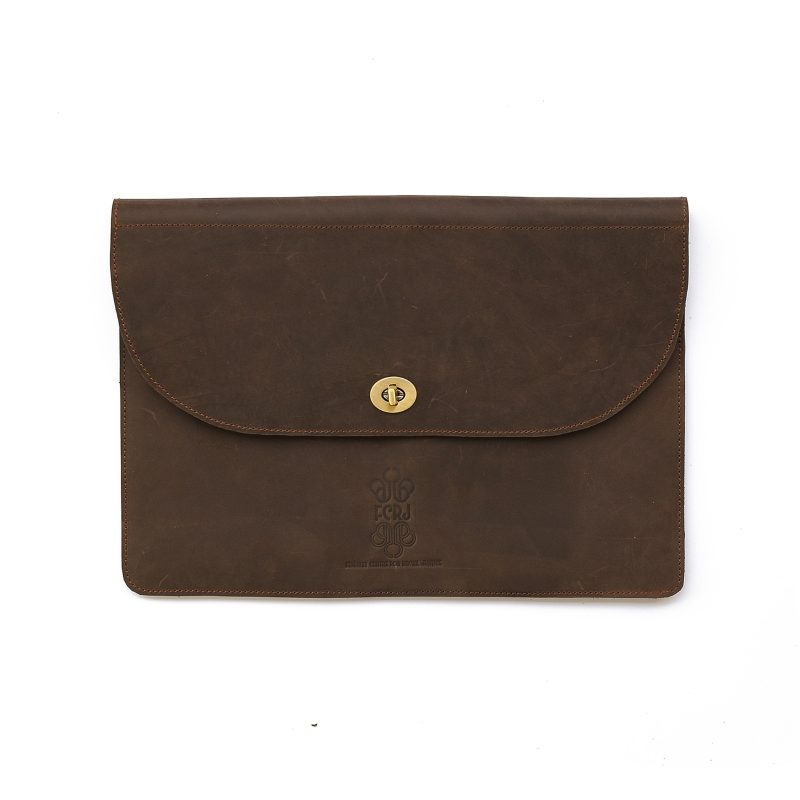 Leather Laptop Sleeve – Handmade Inga Folio Case With Extra Storage Leather Laptop Sleeve – Handmade Inga Folio Case With Extra Storage