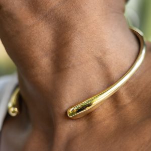 Ella Choker – Brass Choker Necklace with Modern African Elegance
