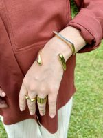 Ella Twisted Bracelet – Handcrafted Brass Bracelet with Modern African Design