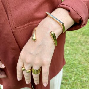 Ella Twisted Bracelet – Handcrafted Brass Bracelet with Modern African Design