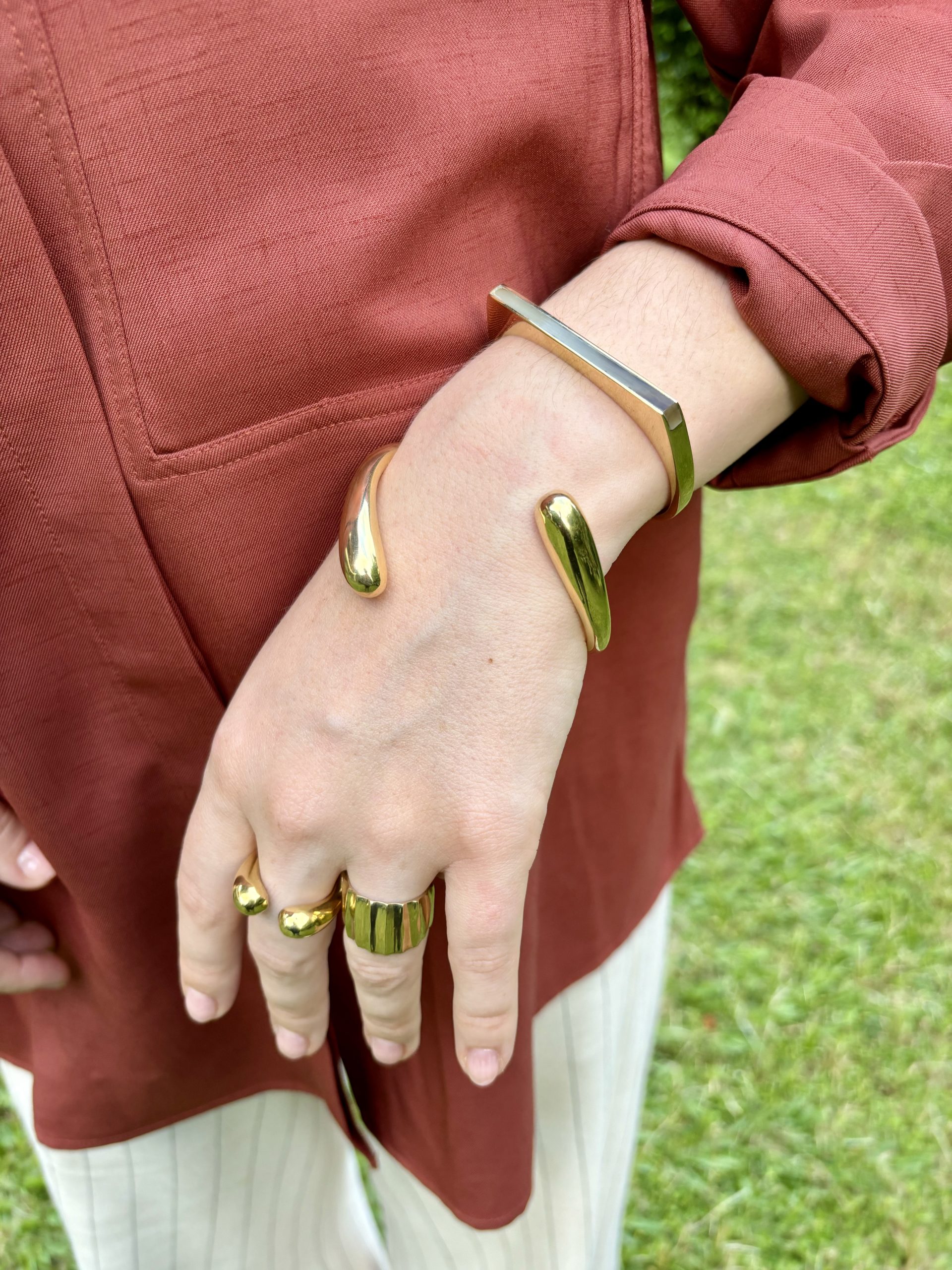 Ella Twisted Bracelet – Handcrafted Brass Bracelet With Modern African Design 2 Ella Twisted Bracelet – Handcrafted Brass Bracelet With Modern African Design