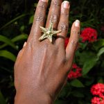 Brass Star Ring – Adjustable Statement Ring