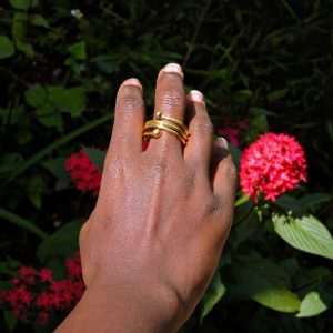 Sol Brass Ring – Minimalist Adjustable Ring