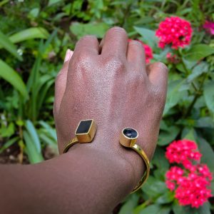 Bone and Brass Bracelet – Kiu Open Cuff