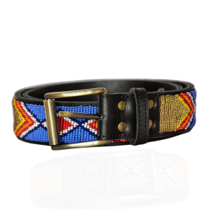 Beaded Slim Belt – Handmade Leather Belt