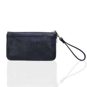 Beaded Leather Wallet – Neera by Wazawazi - Black