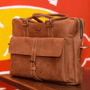 Leather Work Laptop Bag | Oloo Leather Messenger Bag