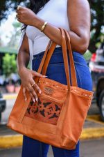 Siparo canvas with mud cloth tote bag