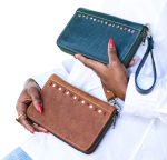 Beaded Leather Wallet – Neera by Wazawazi