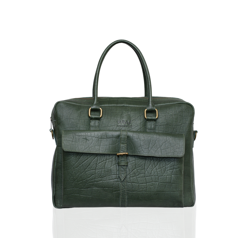 Wazawazi Oloo Leather Laptop Bag Front.jpg