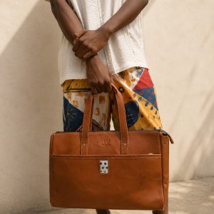 Mukulu Leather Laptop Bag | Handmade Leather Work Bag | Wazawazi