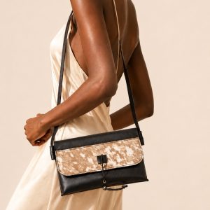 Leather Sling bag with Hair-on |Everyday Sol Sling Bag