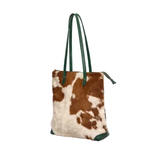 Leather Workbag with hair on - Ciru tote bag