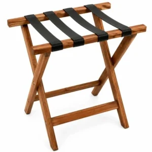Foldable Mahogany Luggage Rack